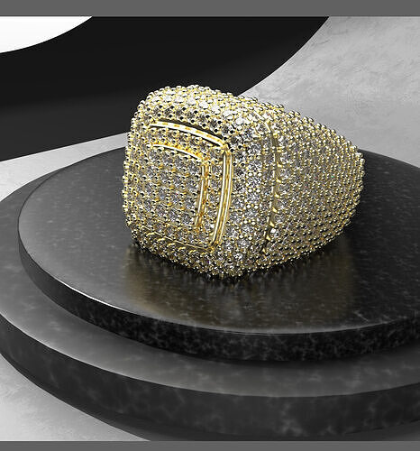 diamonds ring 3D print model
