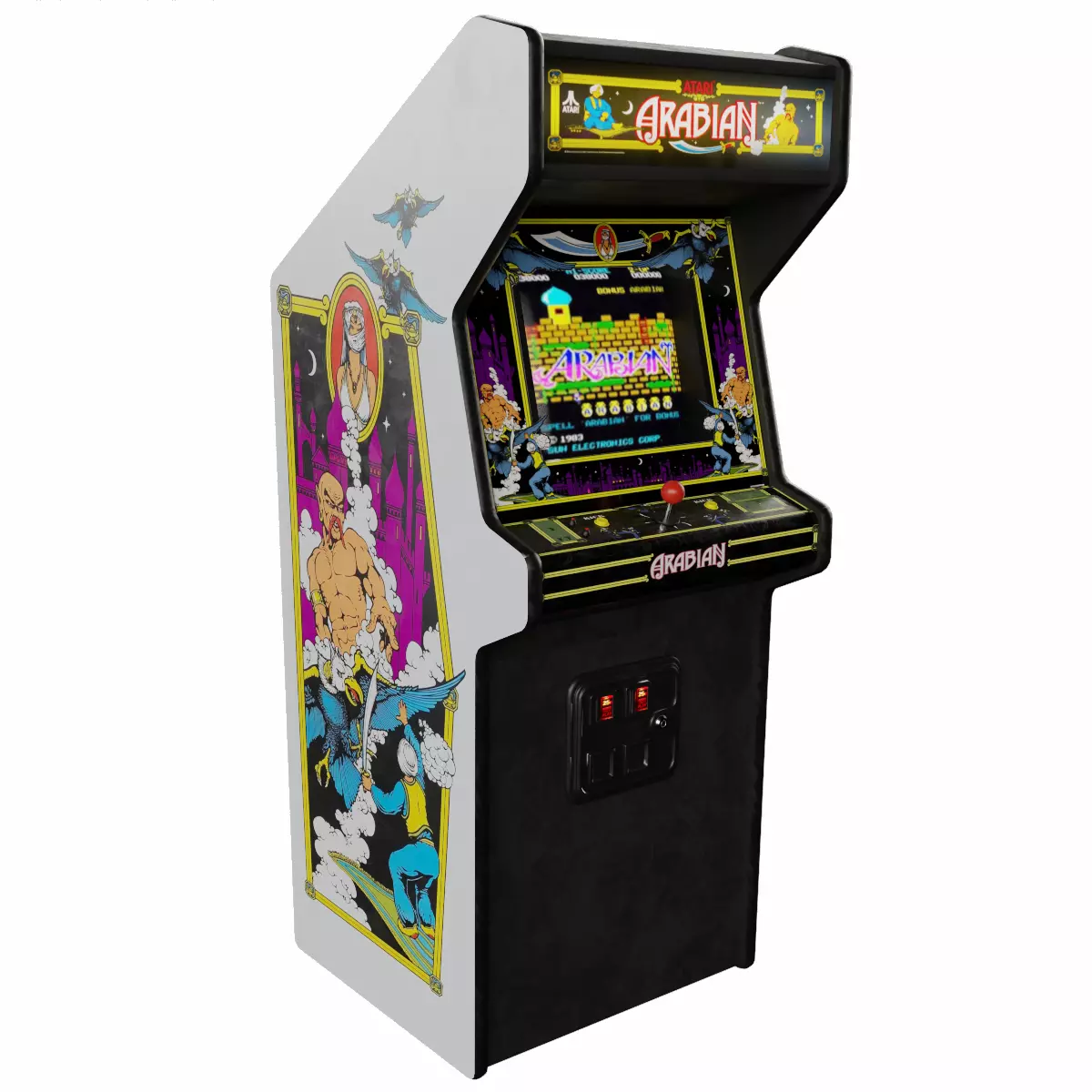 Arabian Arcade Cabinet Retro Low-poly 3D model_0
