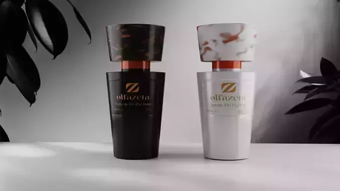 Chogan Olfazeta Luxury Perfume Bottle Black and White Design 3D model