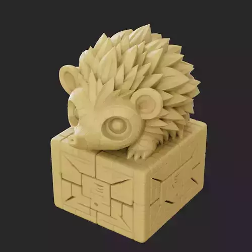 Baby hedgehog 3D print model