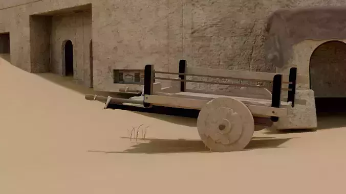 Medieval Wooden Cart