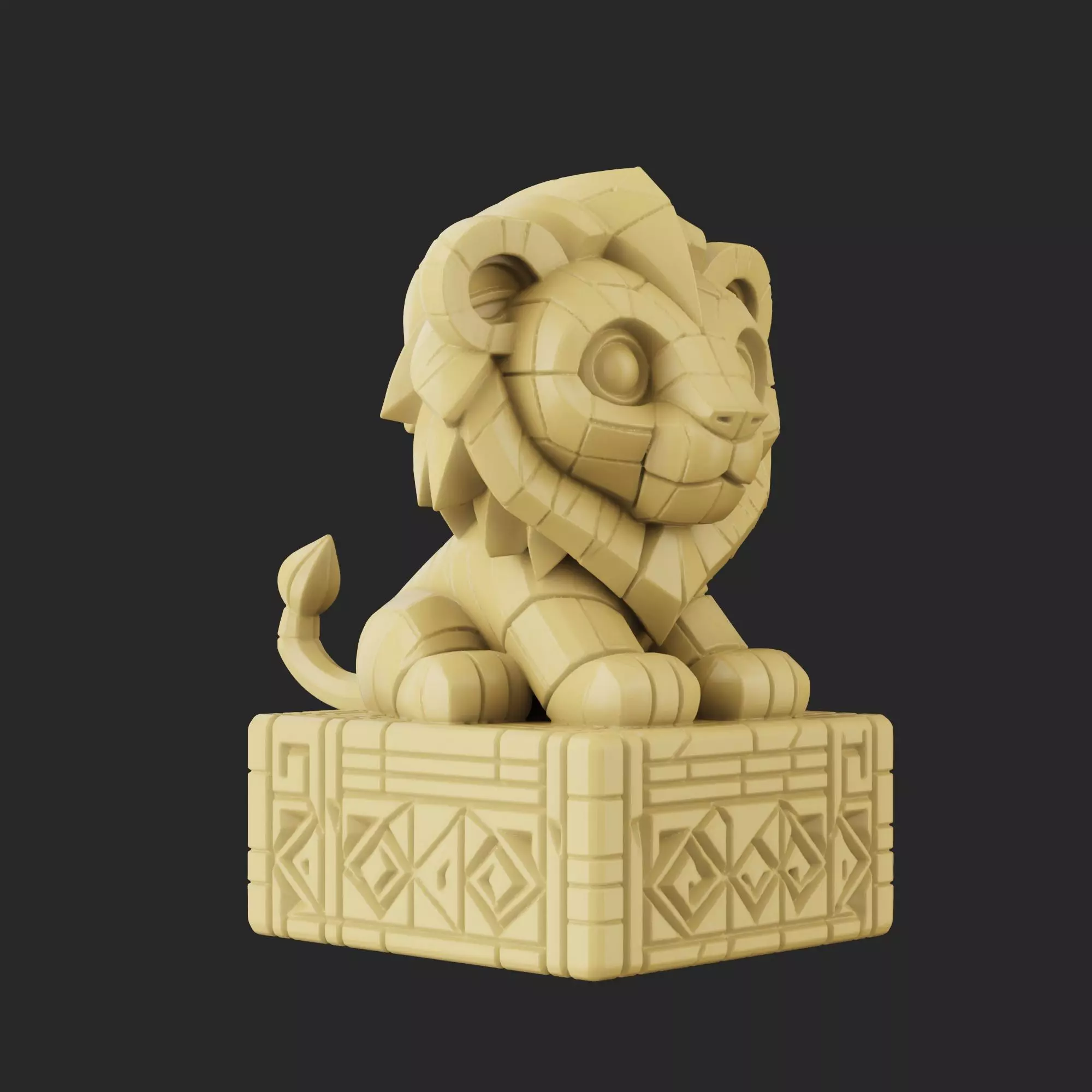 Baby lion 3D print model_0