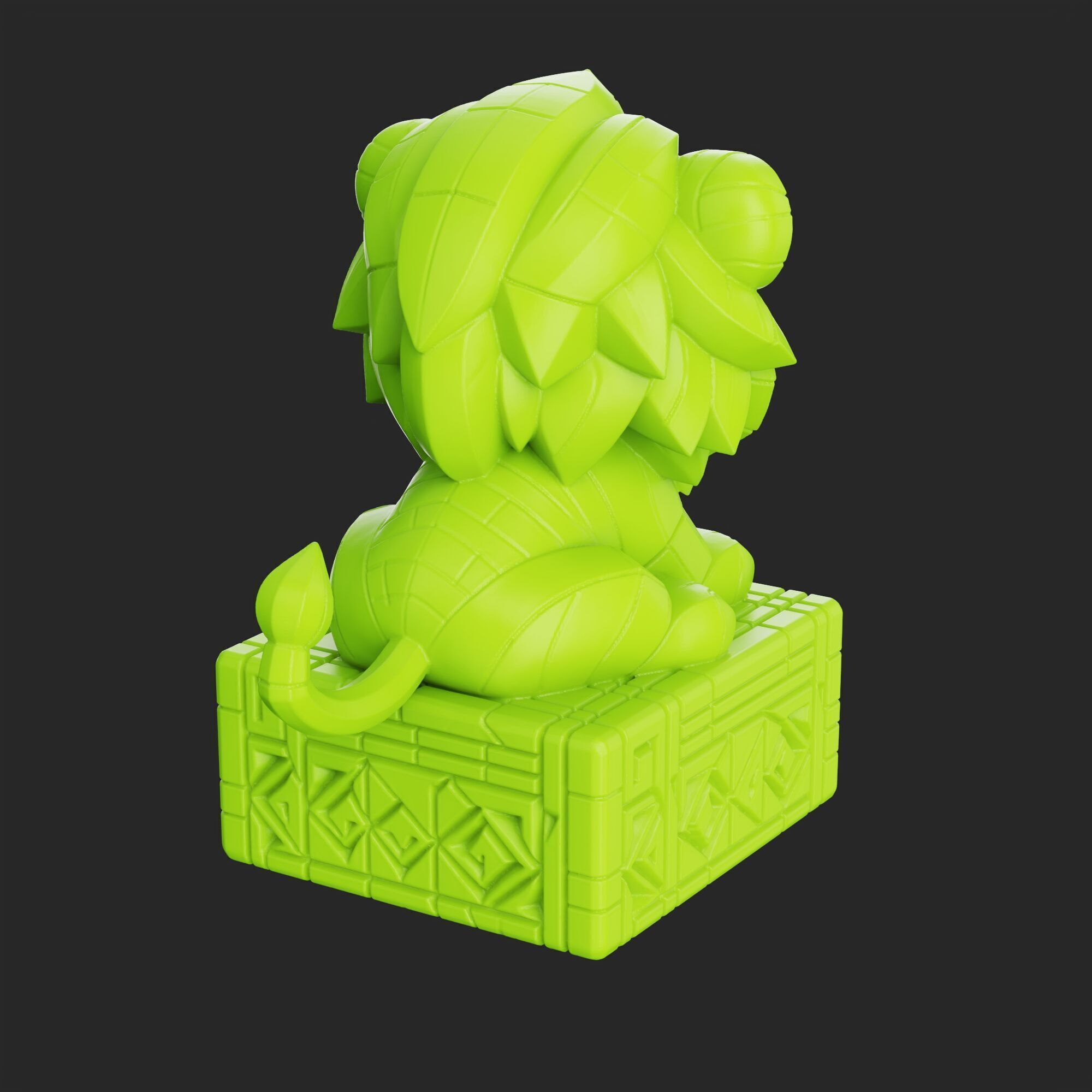 Baby lion 3D print model_3