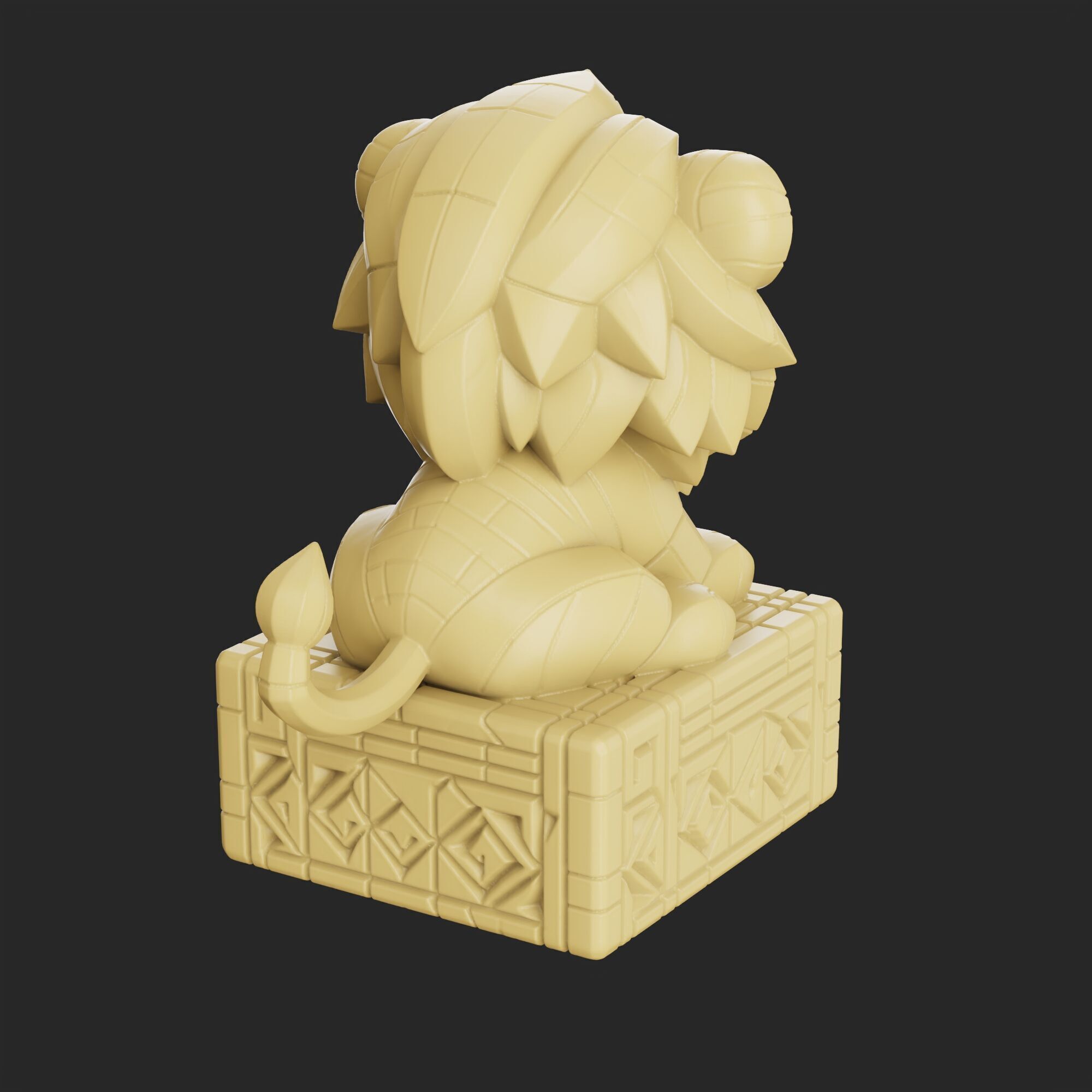 Baby lion 3D print model_4