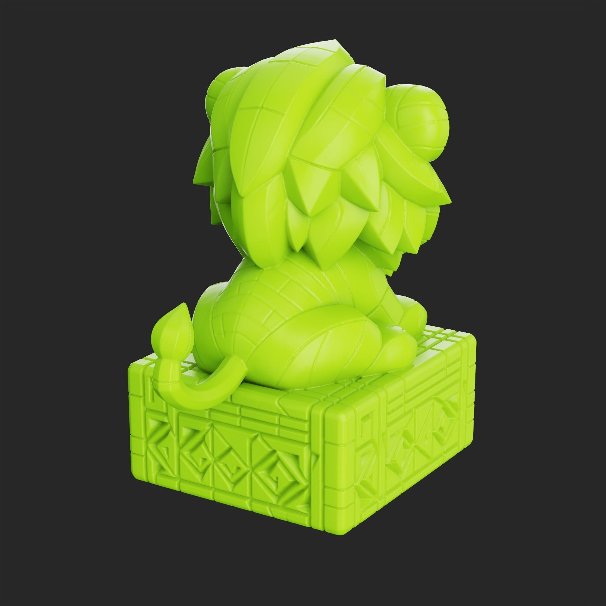 Baby lion 3D print model_1