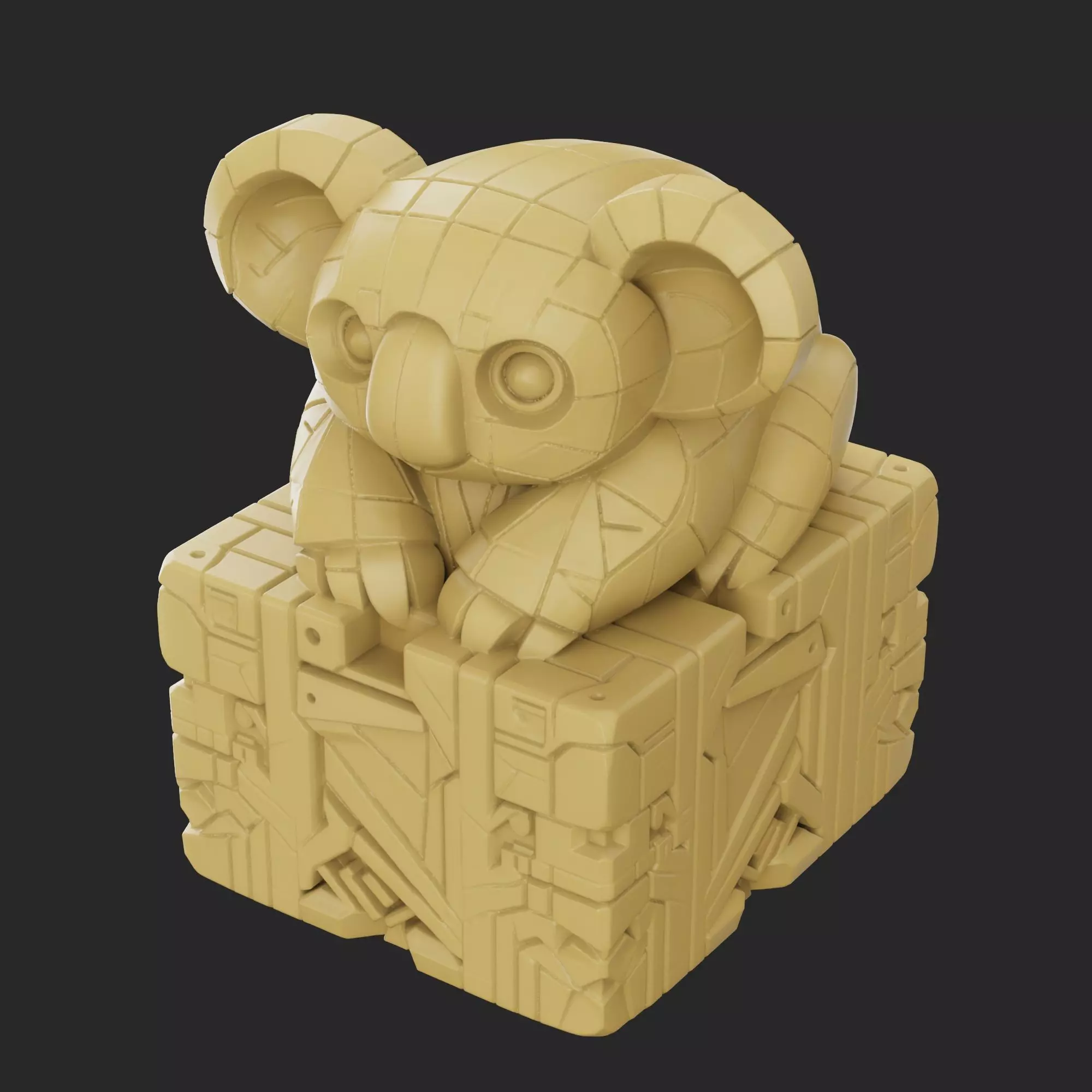 Baby panda 3D print model_0