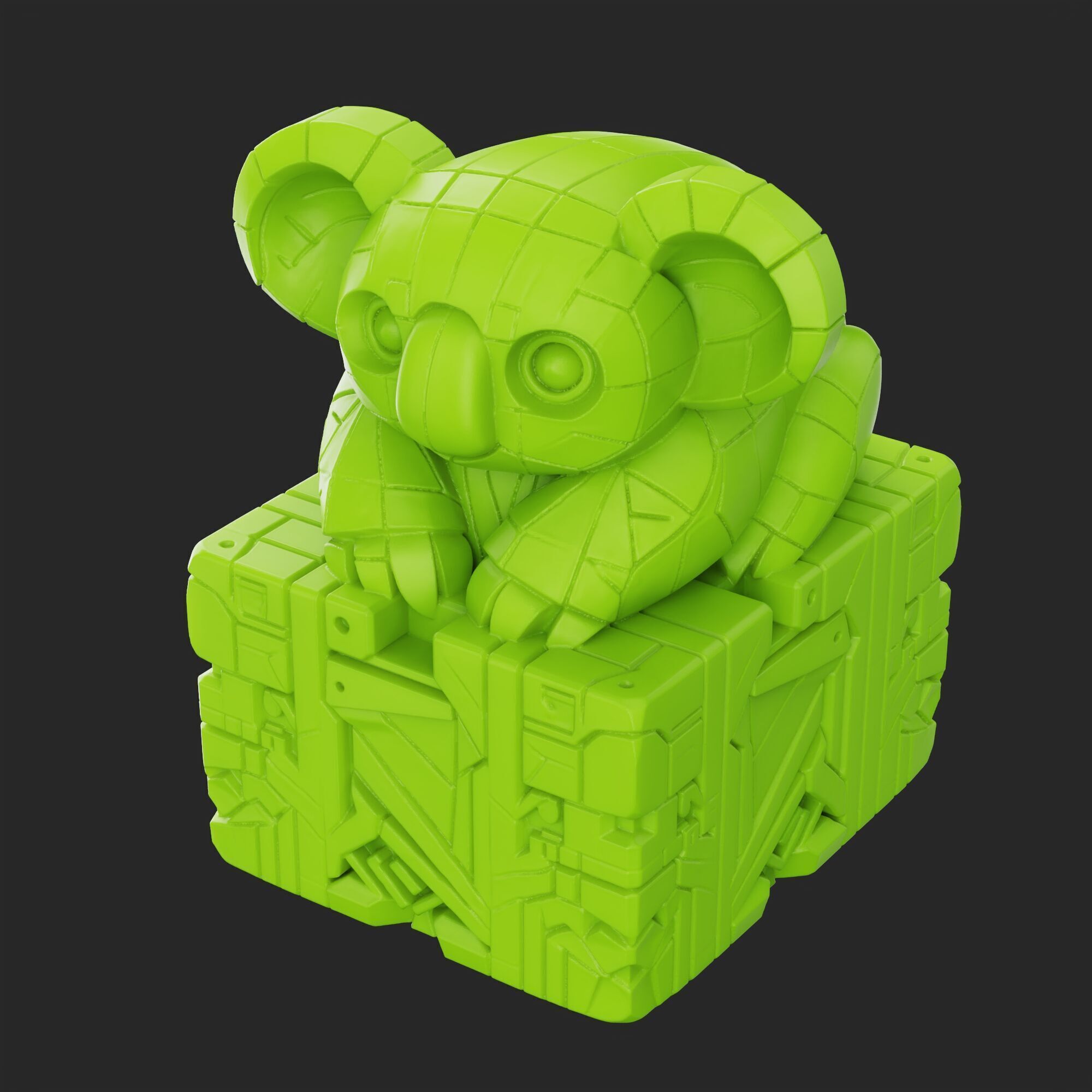 Baby panda 3D print model_5