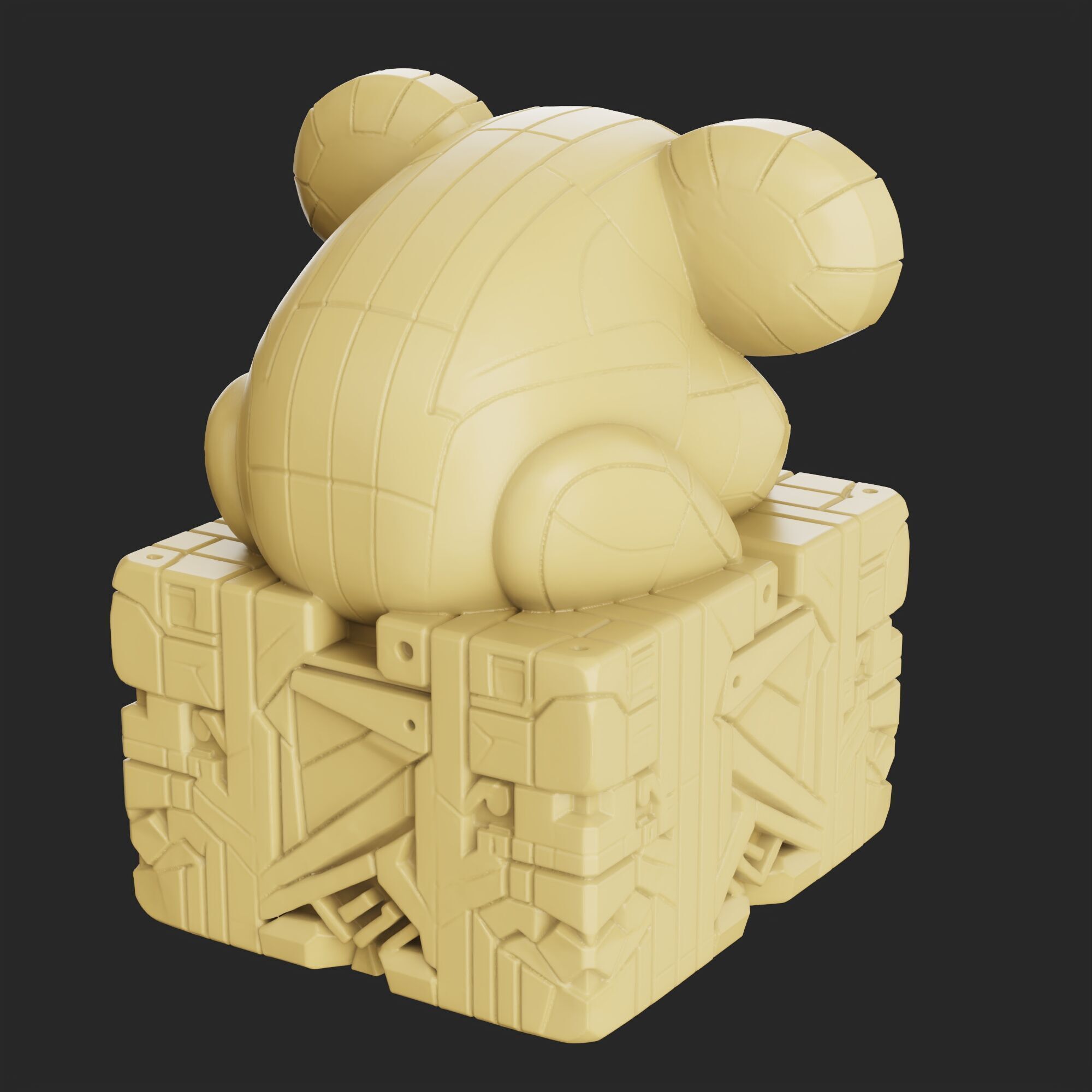 Baby panda 3D print model_2