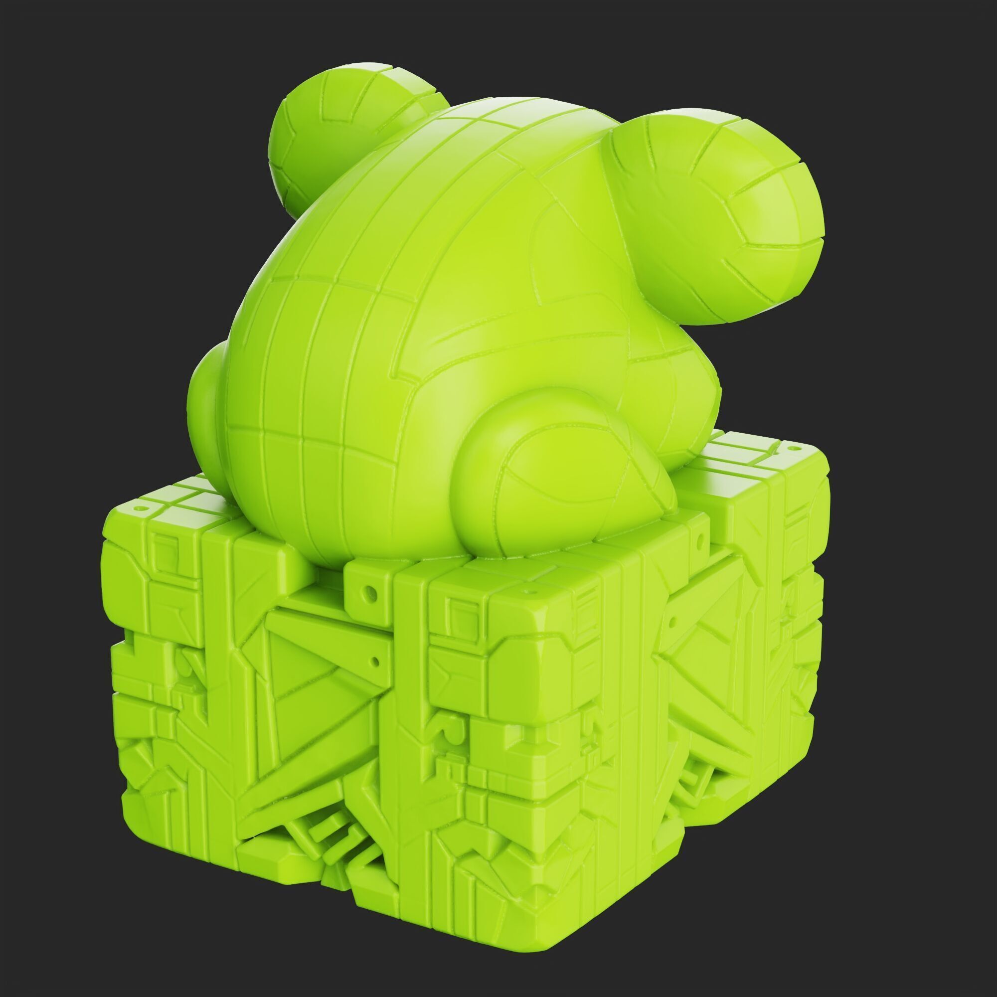 Baby panda 3D print model_3