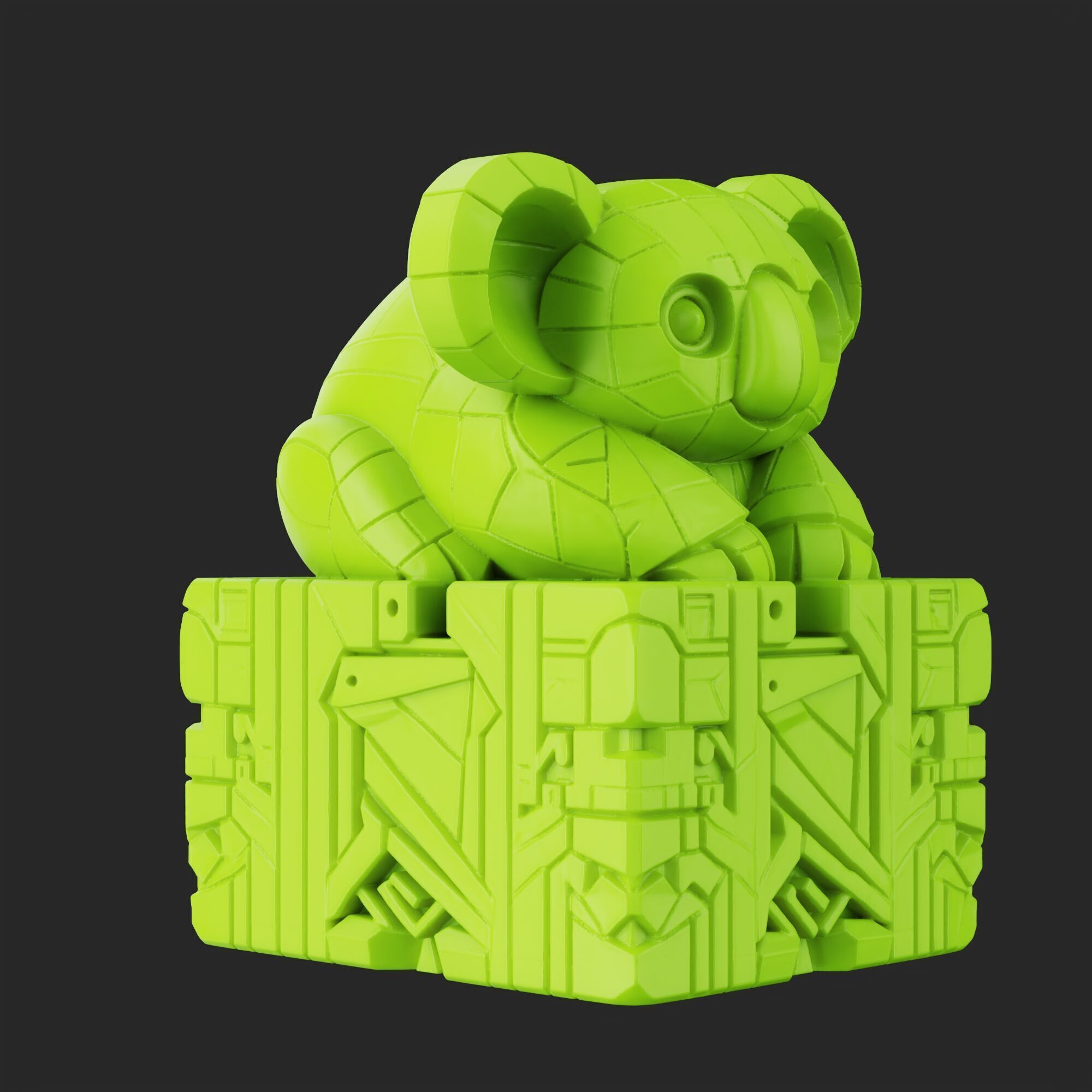 Baby panda 3D print model_4