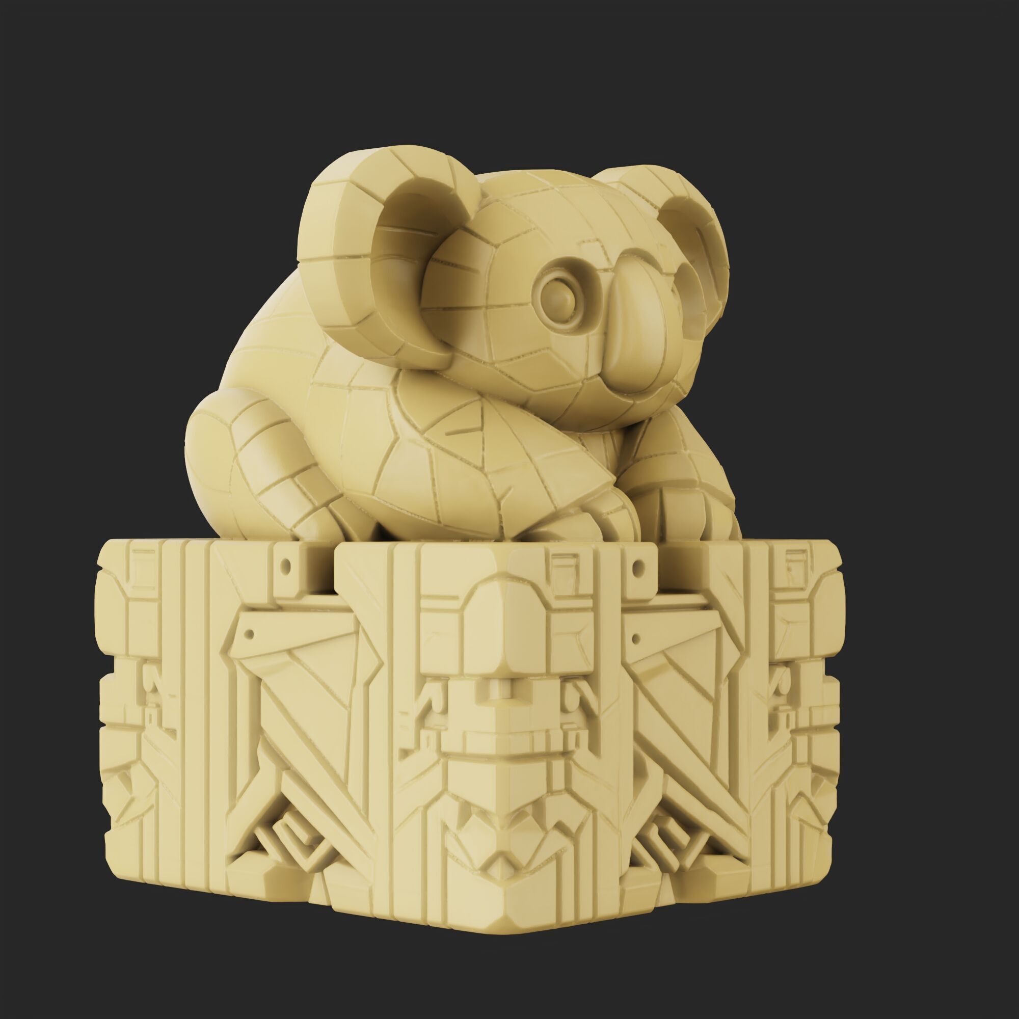 Baby panda 3D print model_1