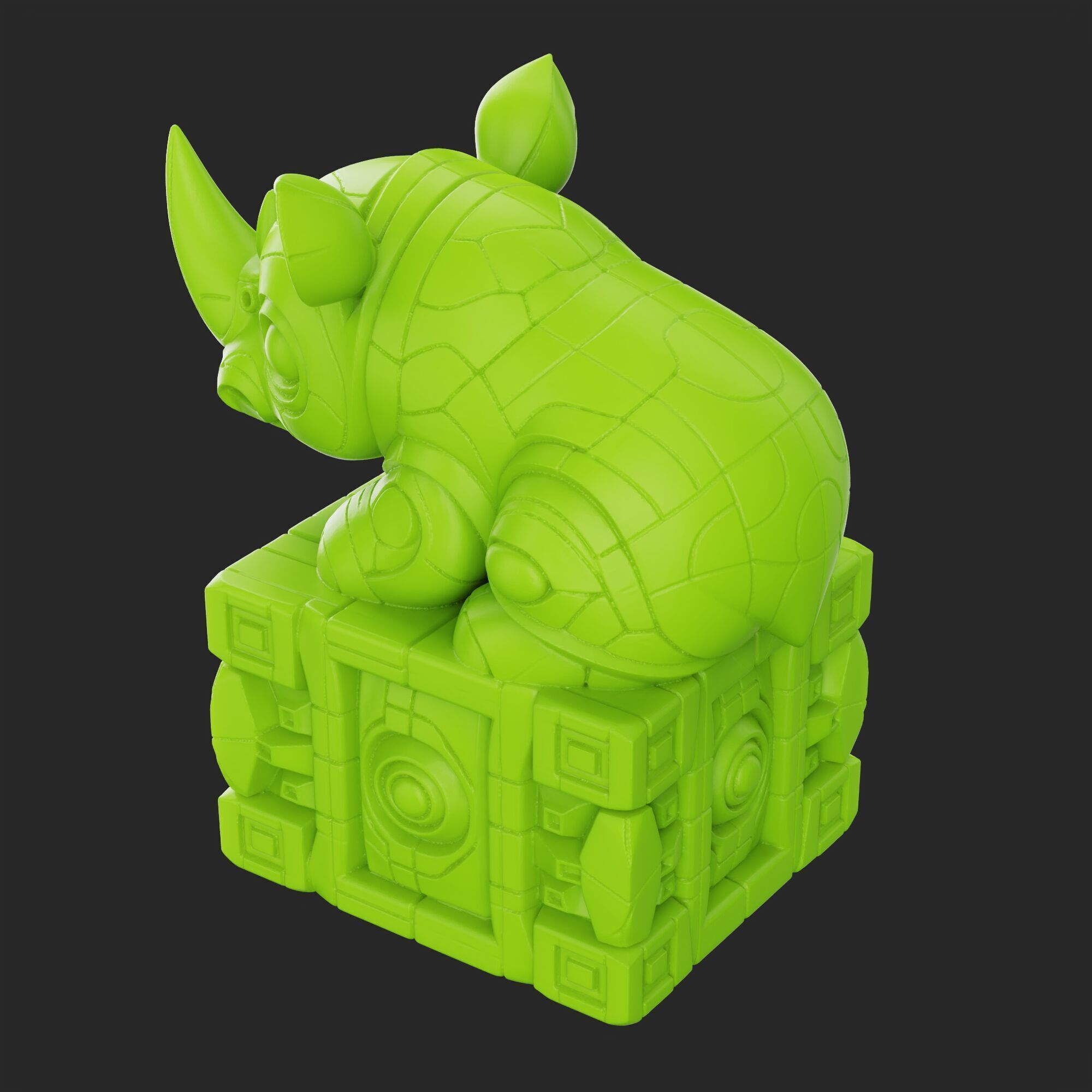 Baby rhinoceros 3D print model_5