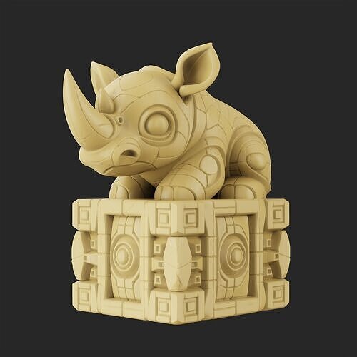 Baby rhinoceros 3D print model