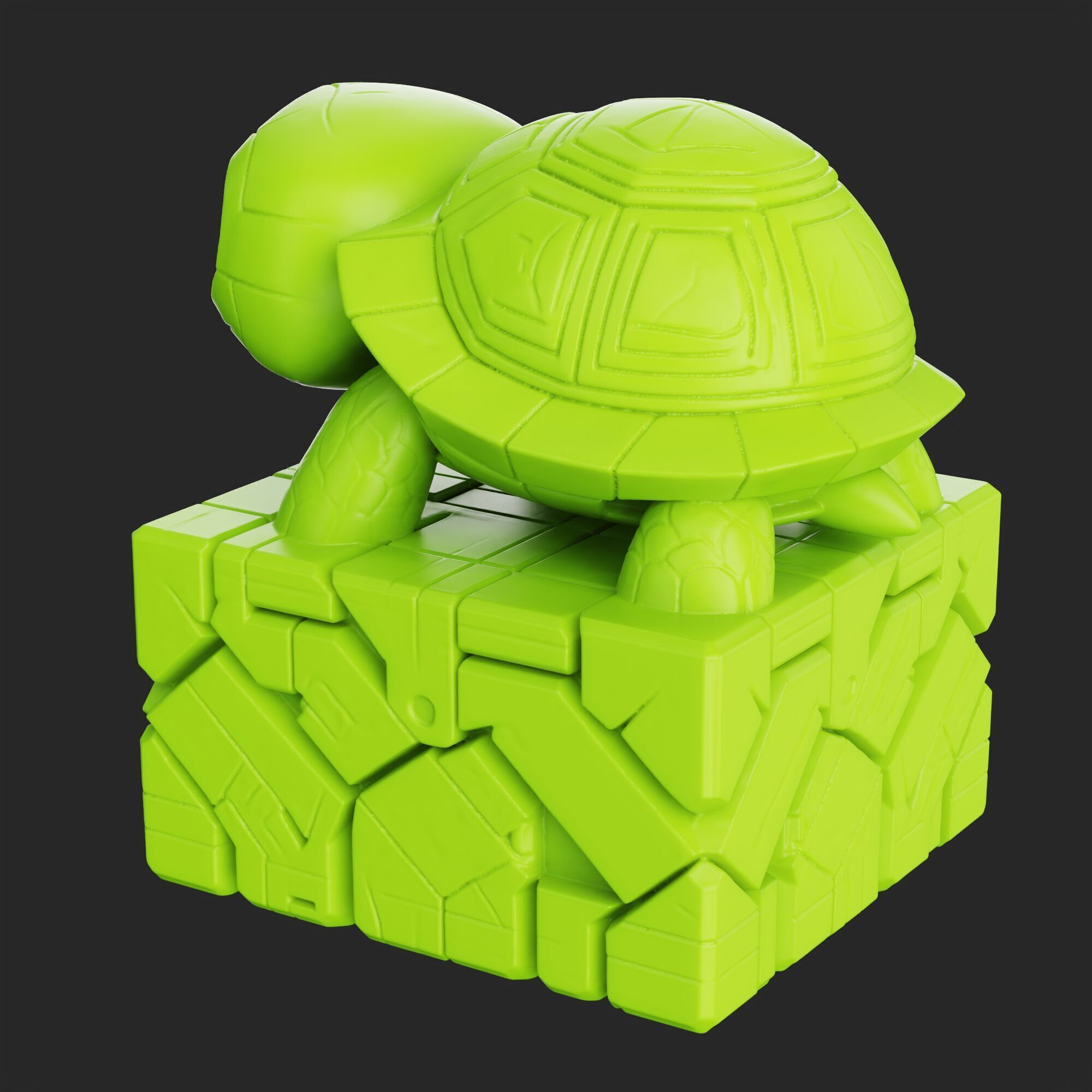 Baby turtle 3D print model_3
