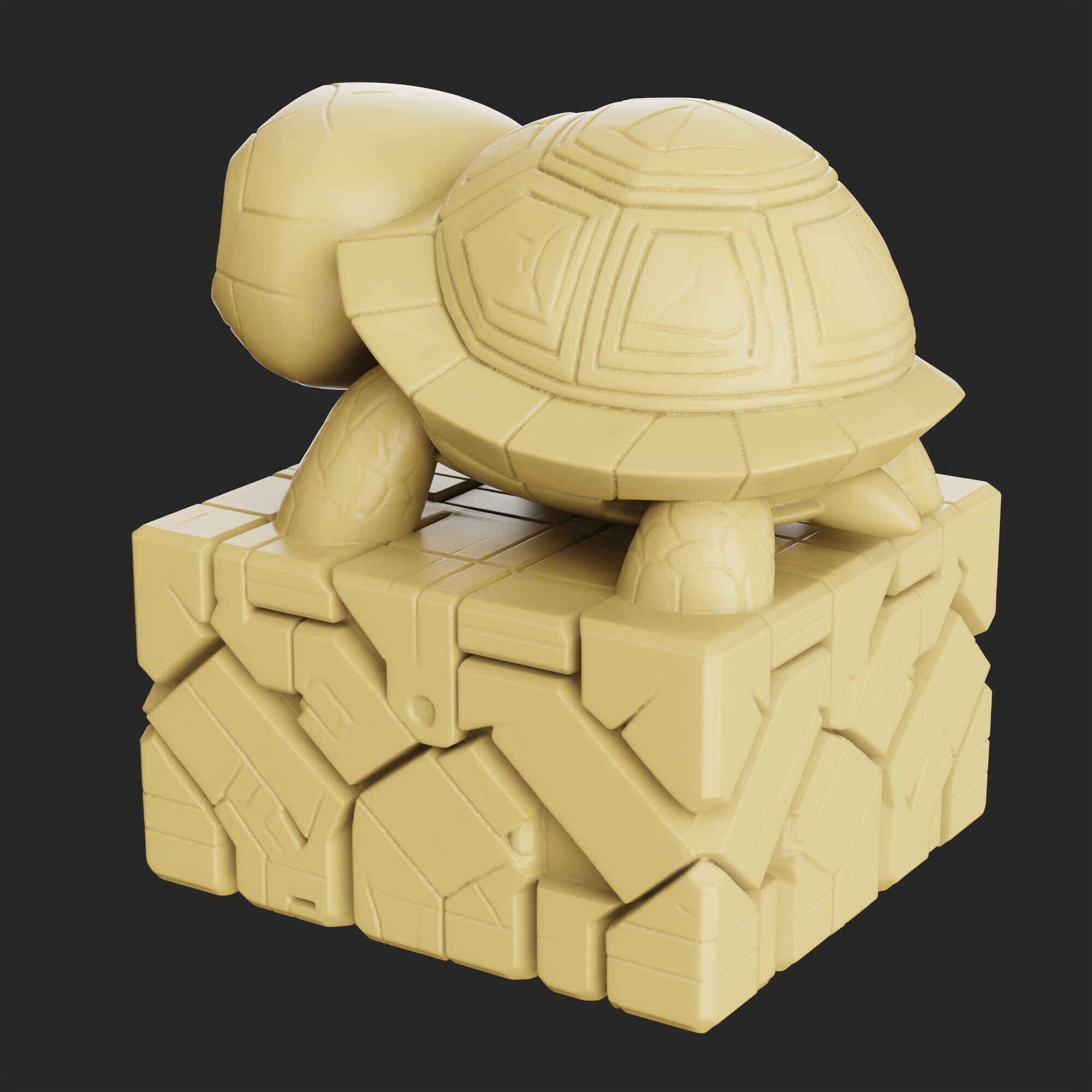 Baby turtle 3D print model_1