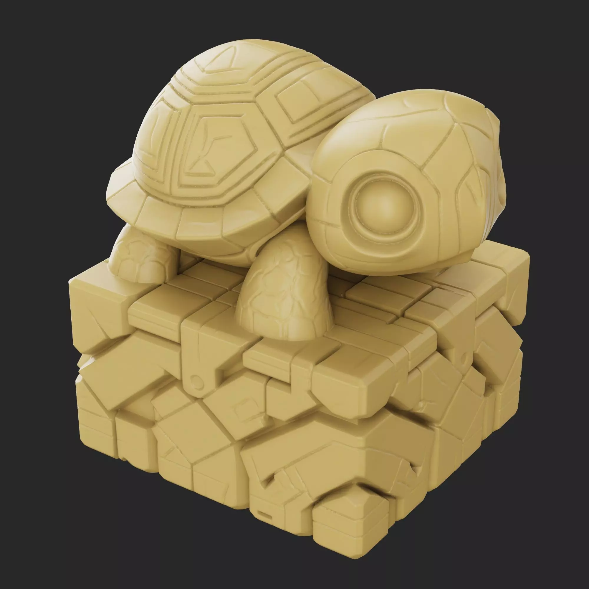 Baby turtle 3D print model_0