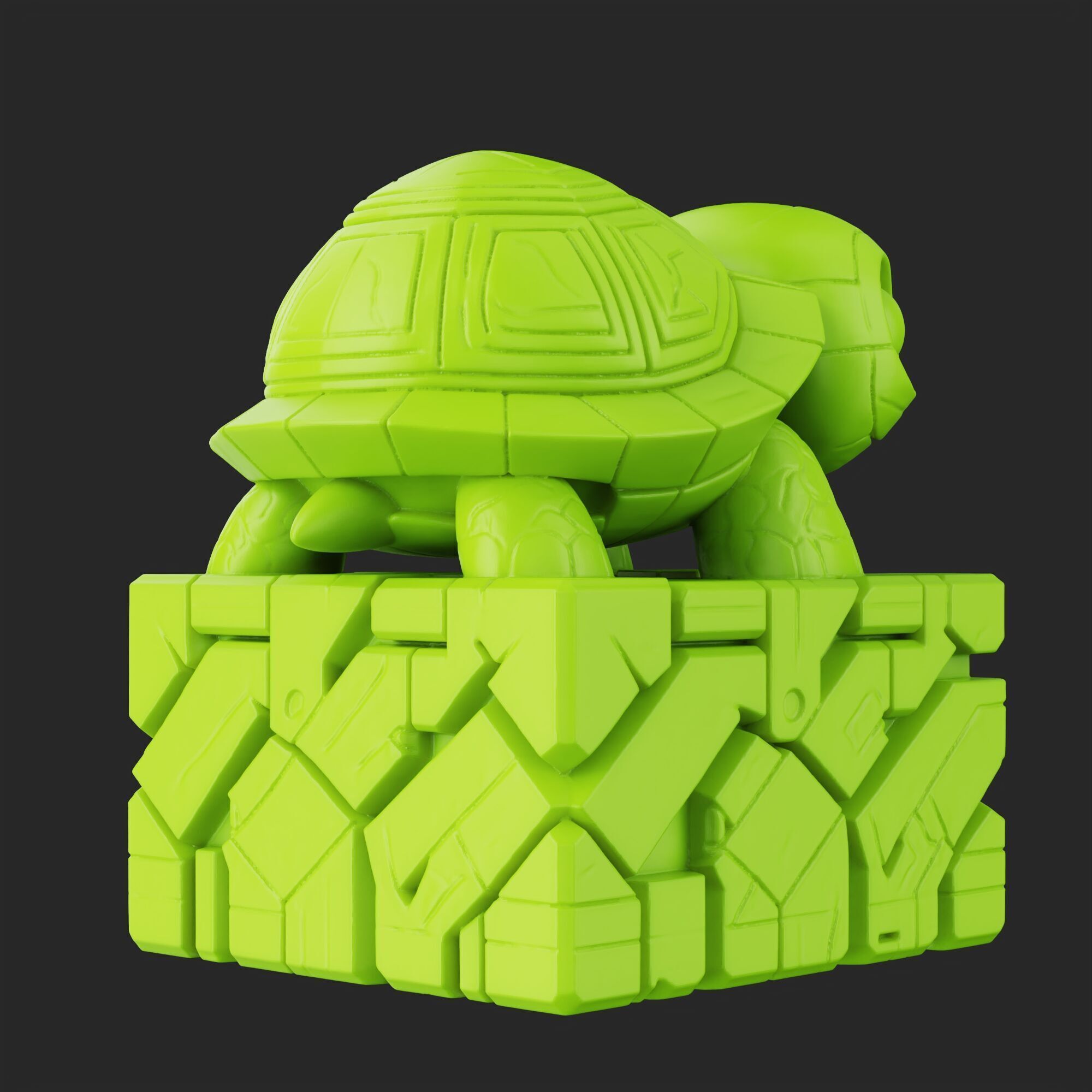 Baby turtle 3D print model_4