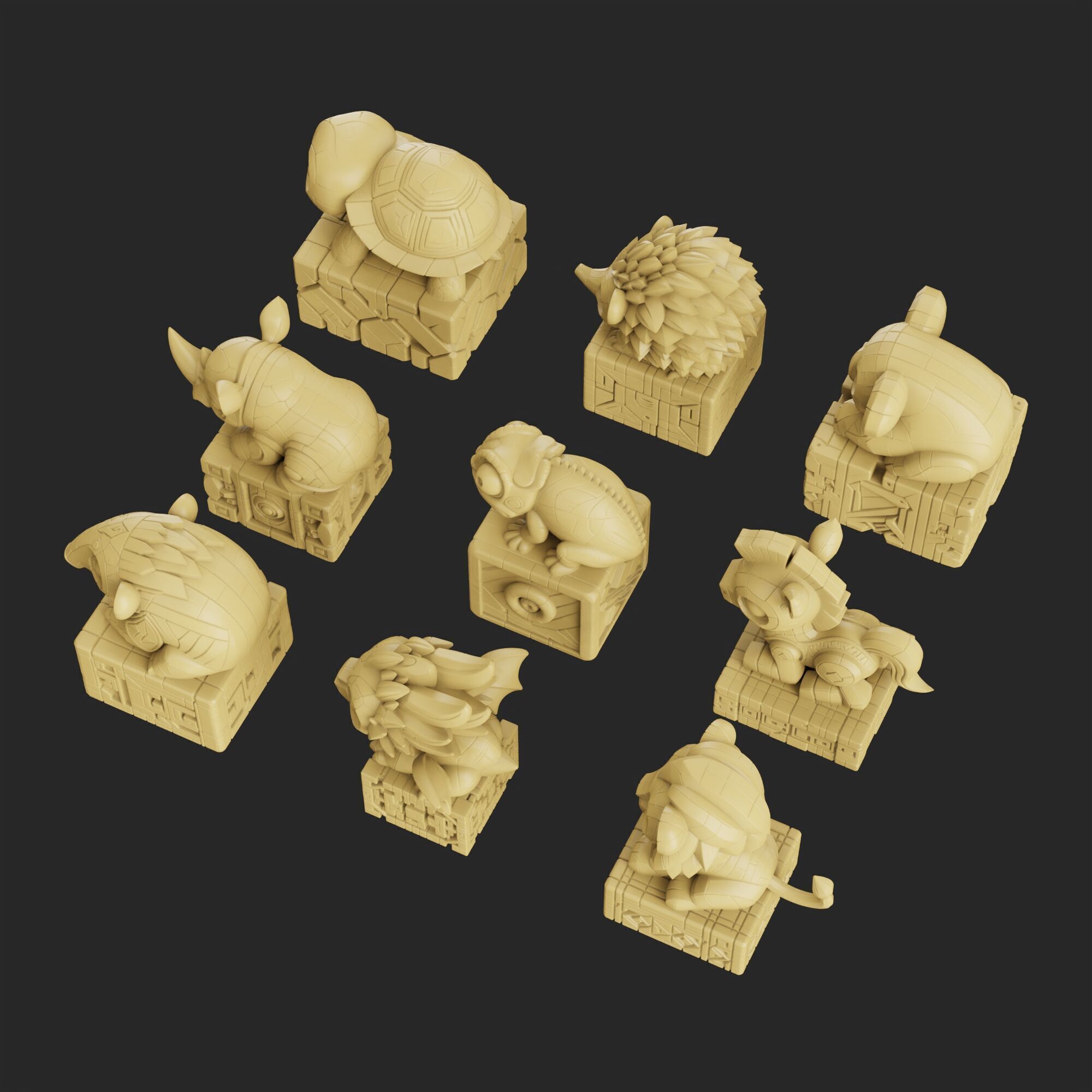 Baby set of animal figurines 3D print model_8