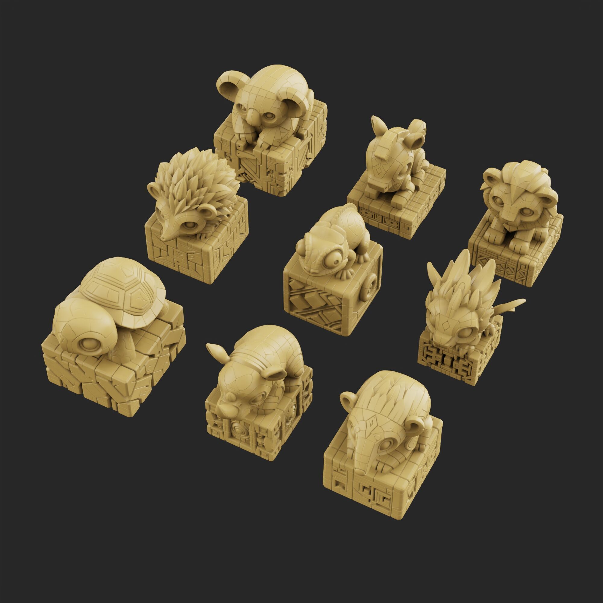 Baby set of animal figurines 3D print model_7