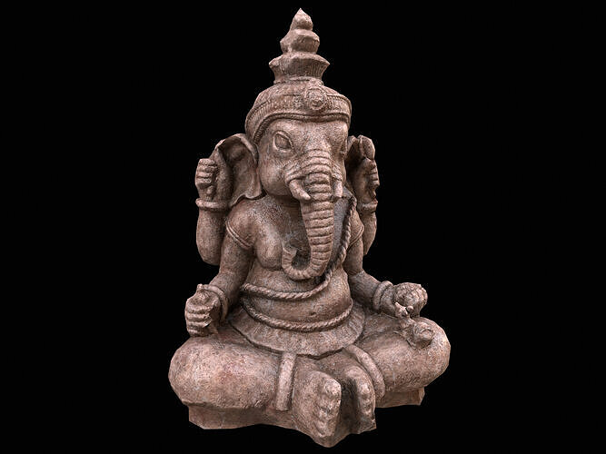 Ganesha Statue Low-poly 3D model