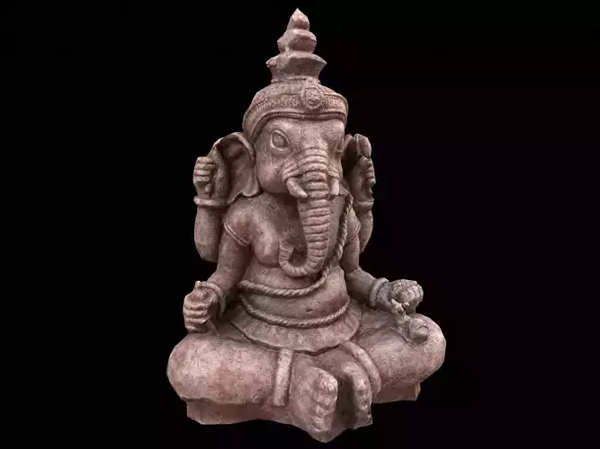 Ganesha Statue Low-poly 3D model