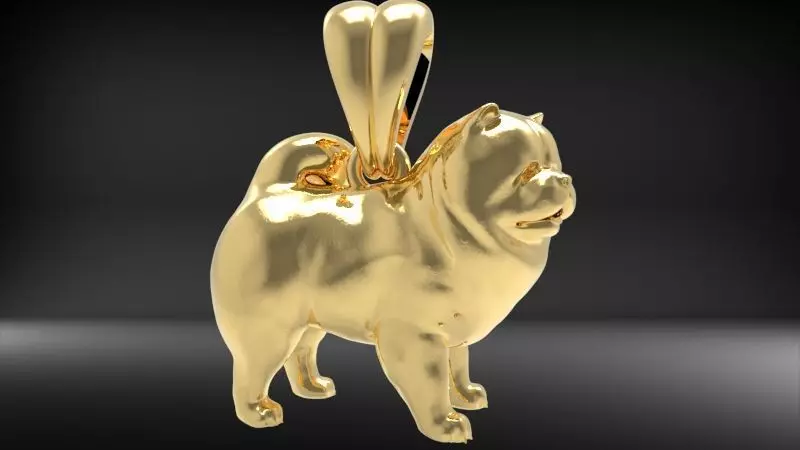 Chow Chow Pendant Necklace Charm Bracelet Jewelry 3D print model