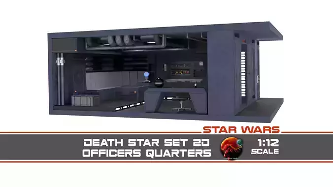 Set 2d - Officers quarters 1-12 Scale Blackseries 3D print model
