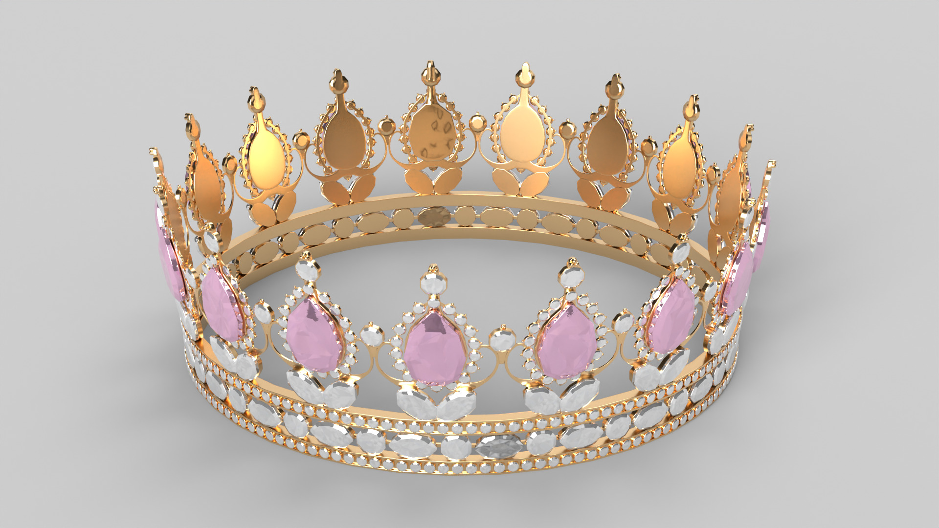 Princess Crown 3D model_3