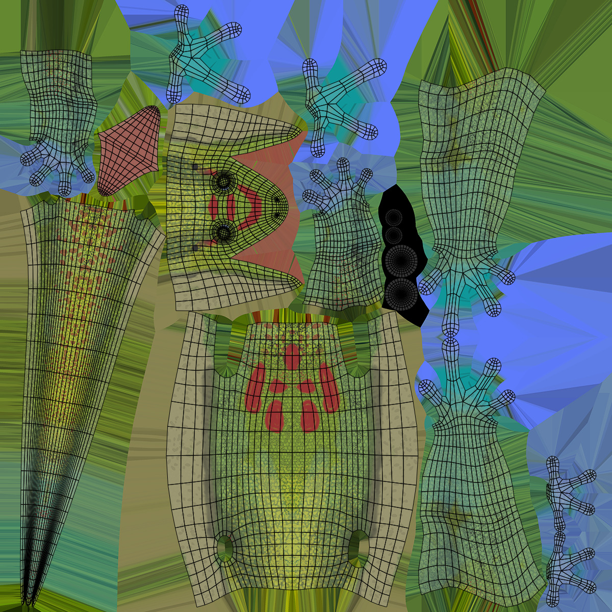 Gecko Low-poly 3D model_12