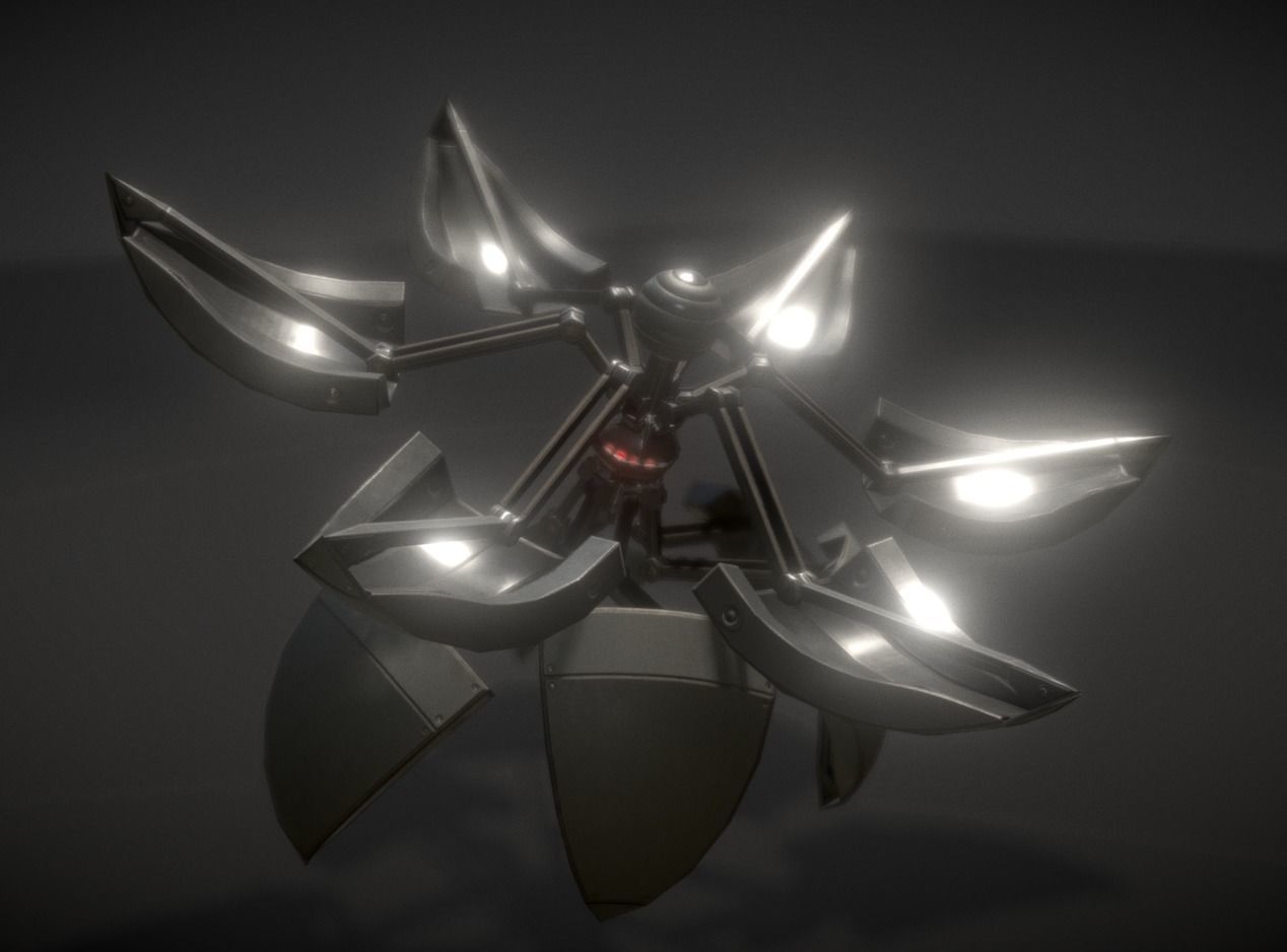 Sphere bot with Animations Low-poly 3D model_22