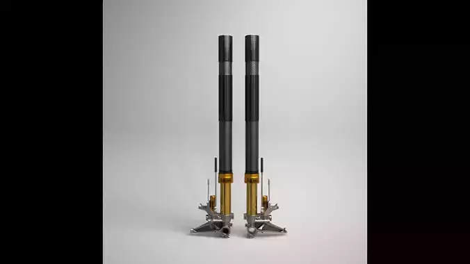 Ohlins Suspension Fork Low-poly 3D model