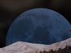 Santa sleigh and 8 reindeer pass in front of big blue moon Free 3D model_3
