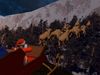 Santa sleigh and 8 reindeer pass in front of big blue moon Free 3D model_5