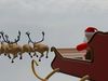 Santa sleigh and 8 reindeer pass in front of big blue moon Free 3D model_6