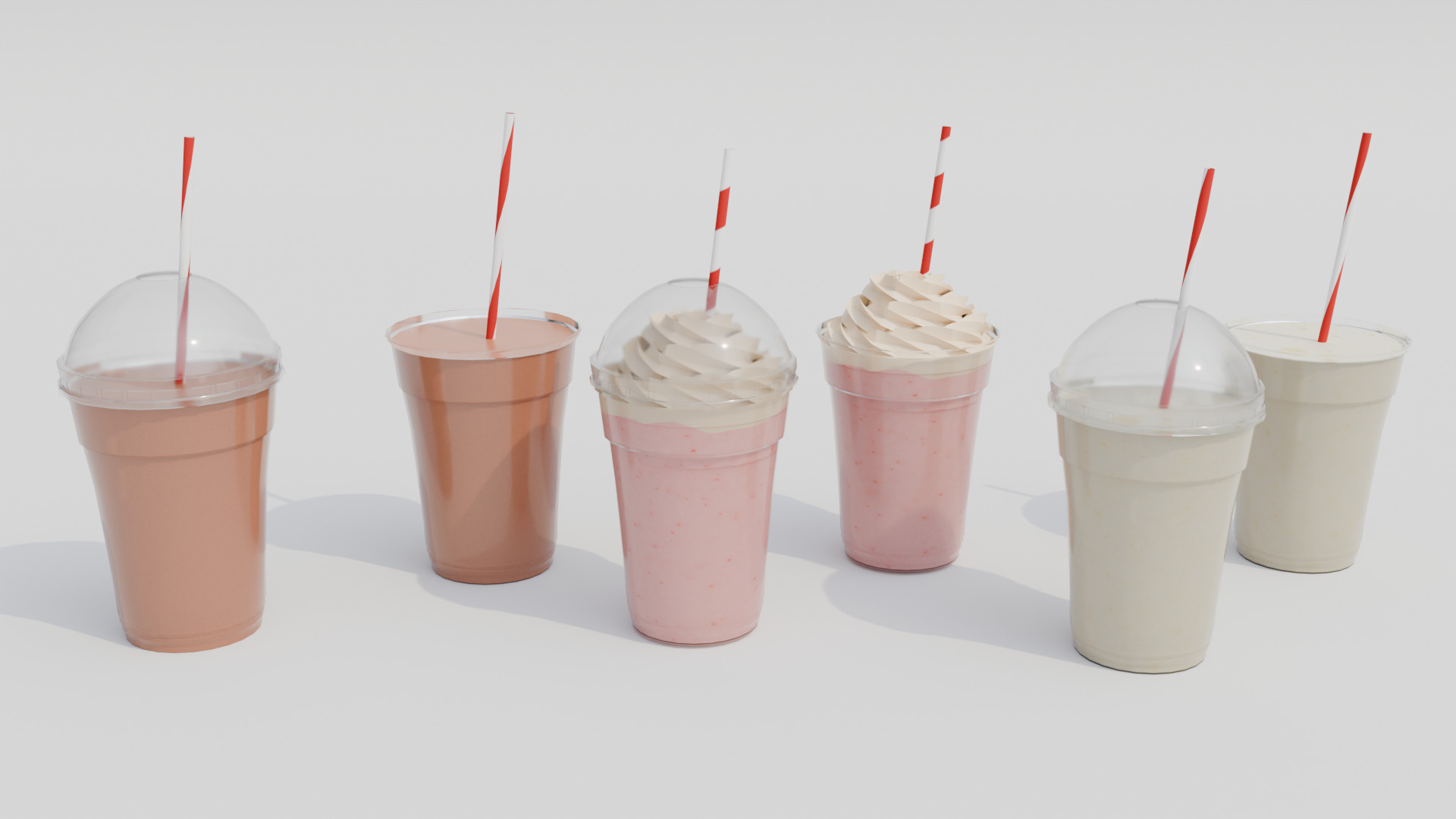 Milkshake 3D Asset Pack Low-poly 3D model_1