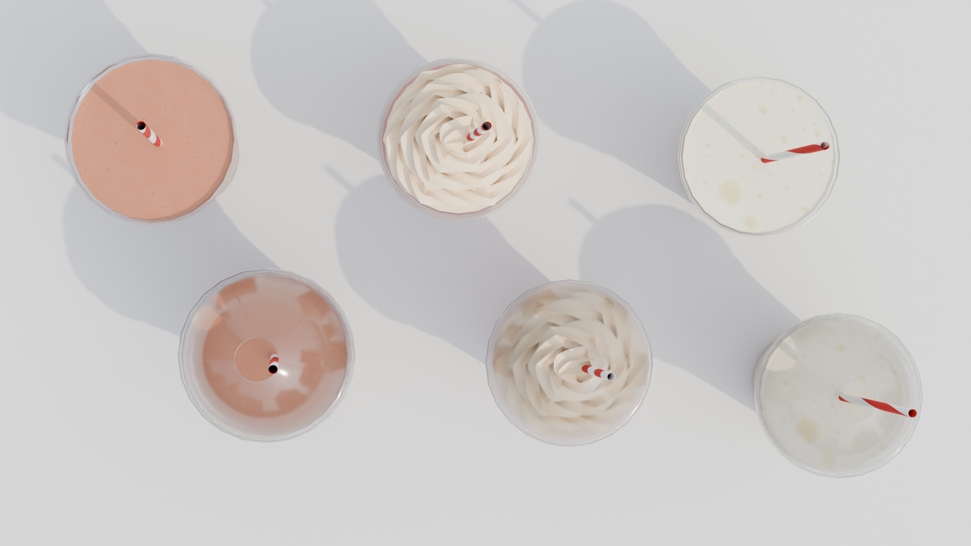 Milkshake 3D Asset Pack Low-poly 3D model_2