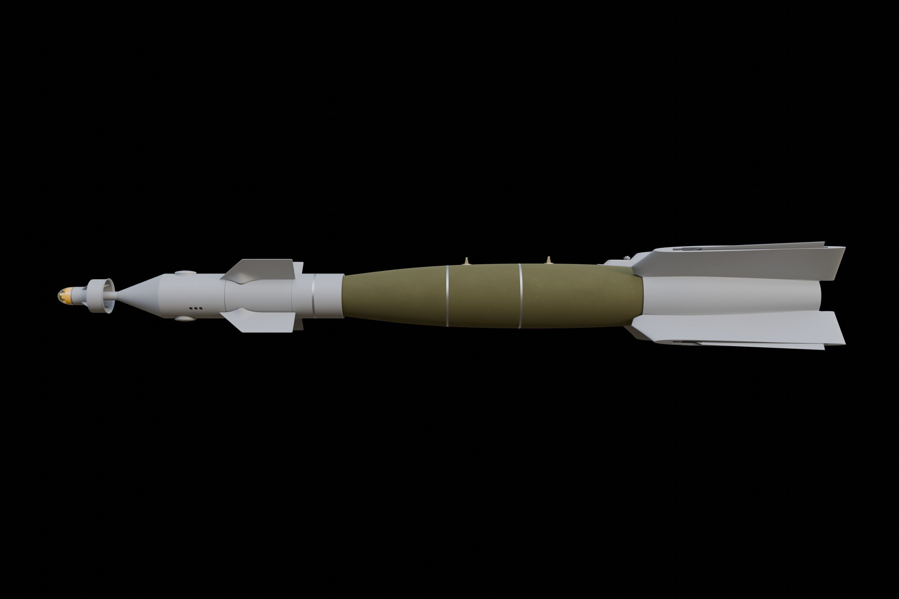 GBU-49 Enhanced Paveway II smart bomb Low-poly 3D model_1