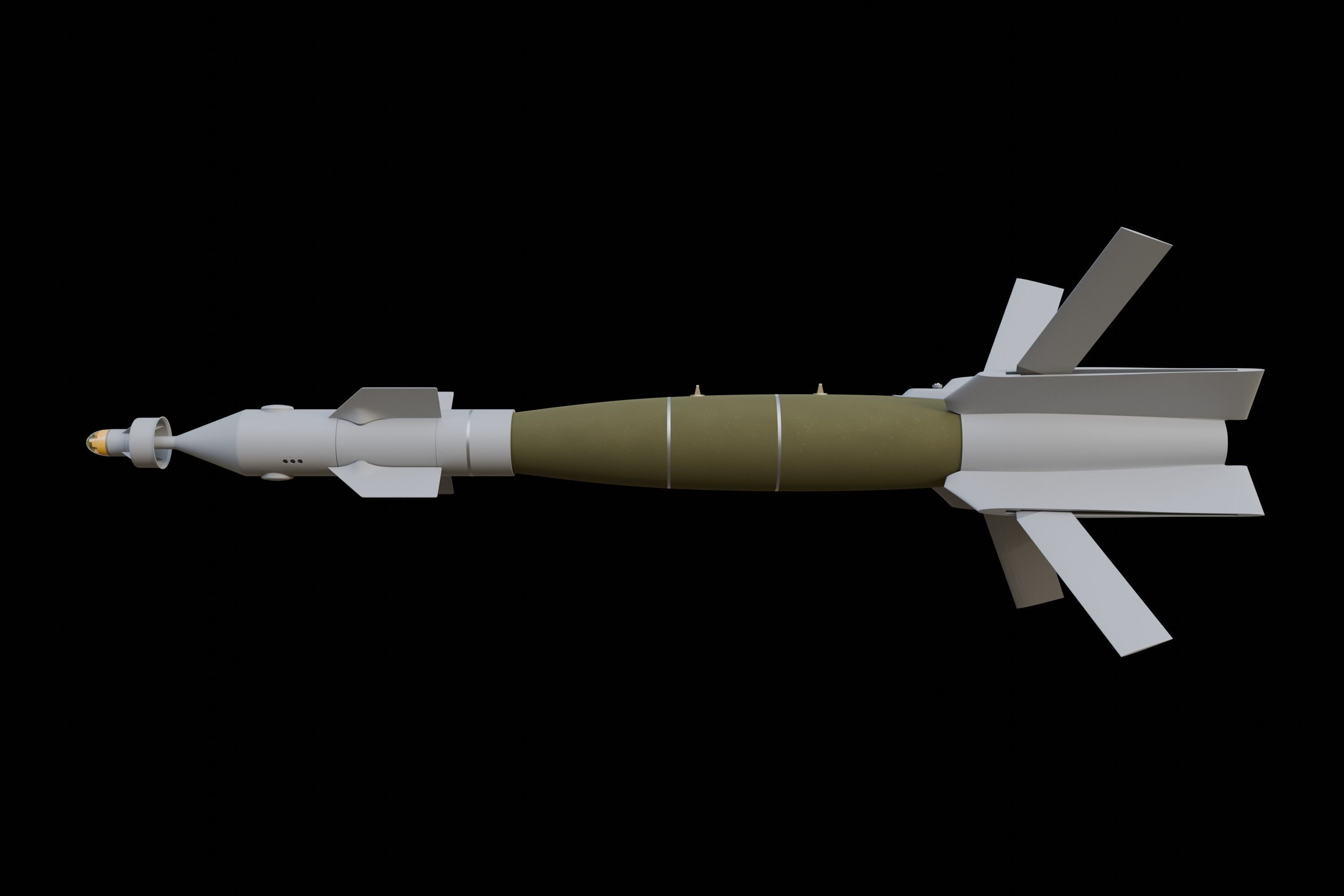 GBU-49 Enhanced Paveway II smart bomb Low-poly 3D model_2