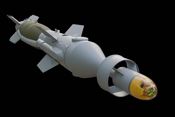 GBU-49 Enhanced Paveway II smart bomb Low-poly 3D model