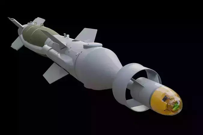 GBU-49 Enhanced Paveway II smart bomb Low-poly 3D model