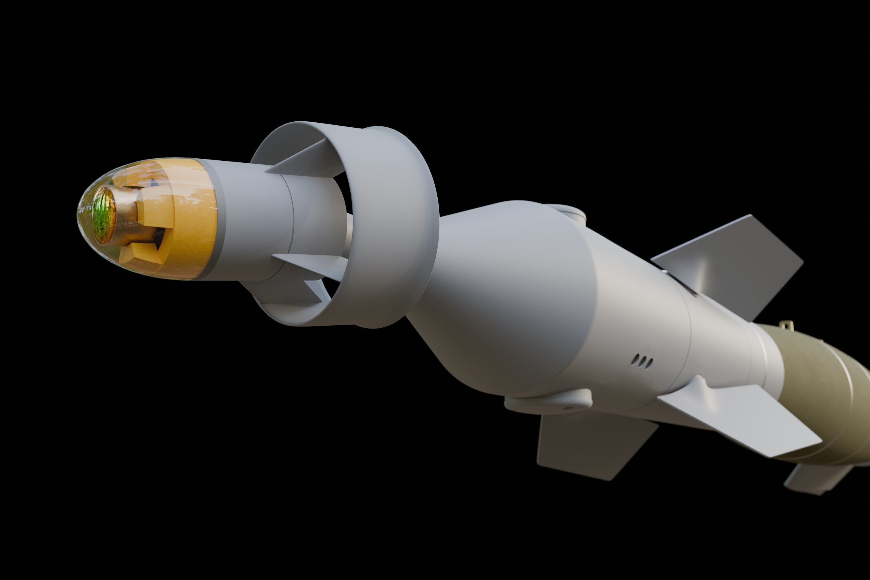 GBU-49 Enhanced Paveway II smart bomb Low-poly 3D model_3