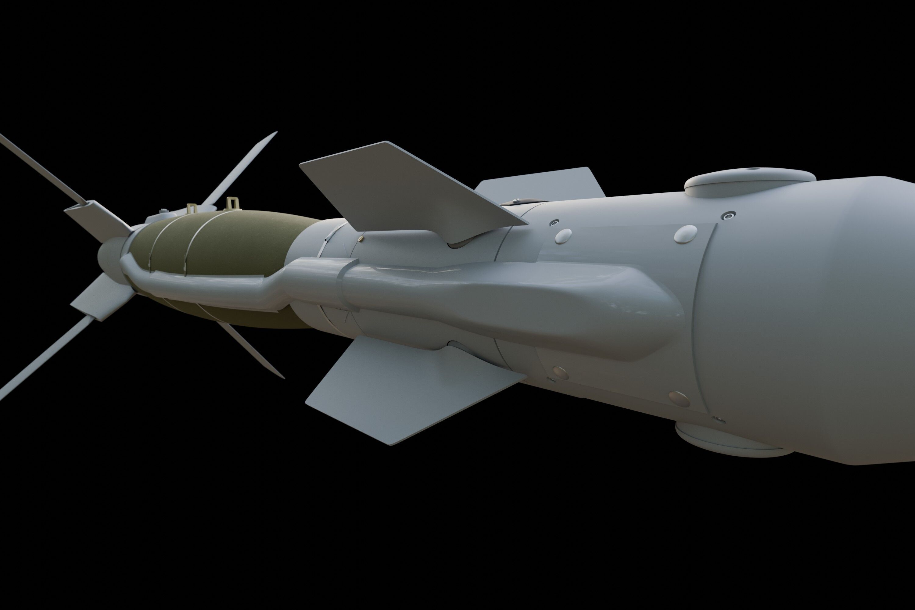 GBU-49 Enhanced Paveway II smart bomb Low-poly 3D model_4