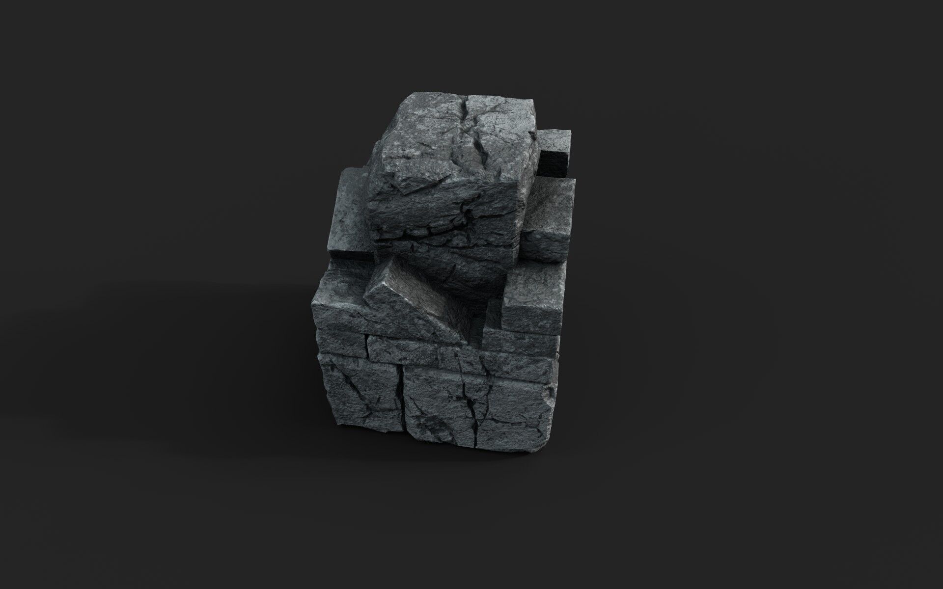 Old Ruin 3 Low-poly 3D model_5