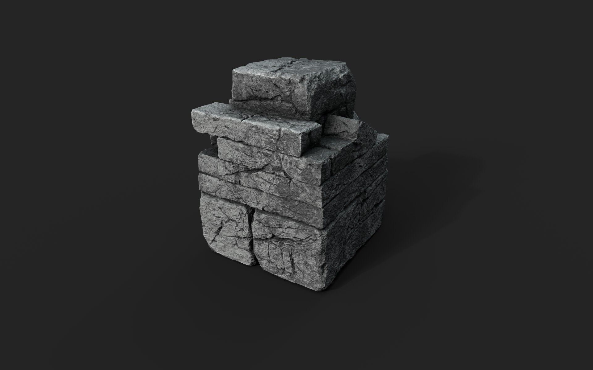 Old Ruin 3 Low-poly 3D model_2