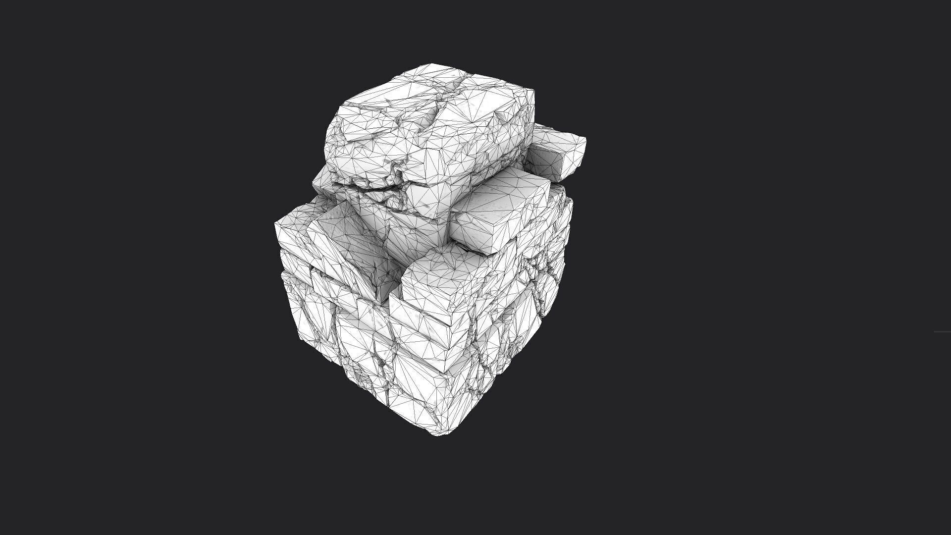 Old Ruin 3 Low-poly 3D model_6