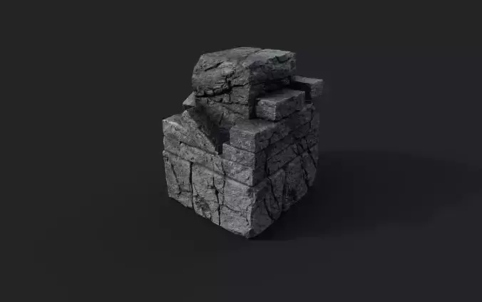 Old Ruin 3 Low-poly 3D model