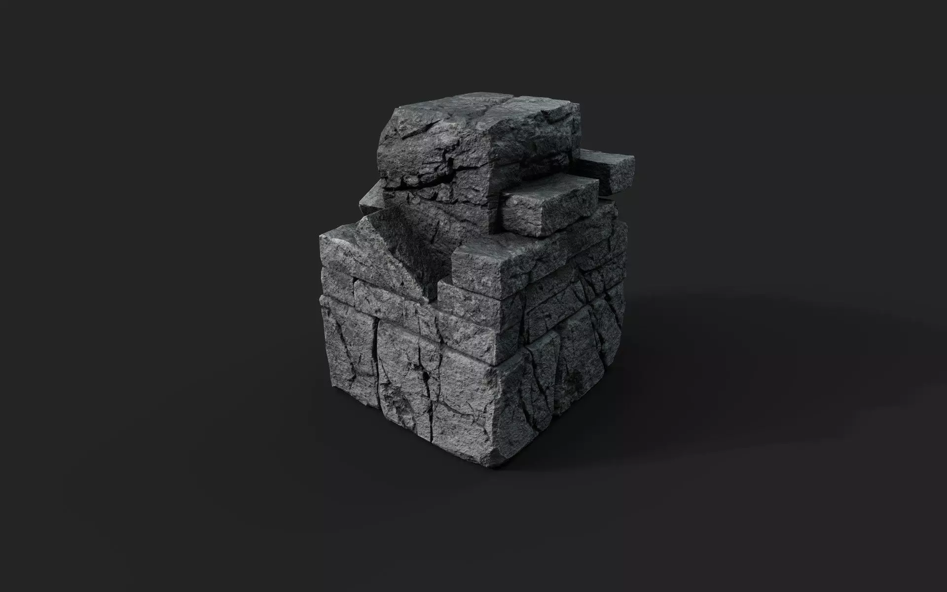 Old Ruin 3 Low-poly 3D model_0