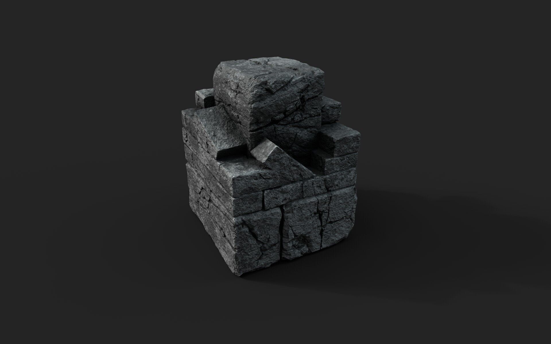 Old Ruin 3 Low-poly 3D model_4