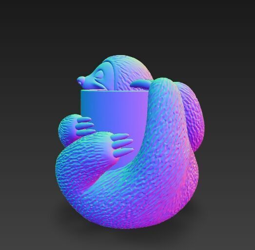 Sloth Pot Holder  Cute 3D Printable Sloth Planter Model 3D print model_6