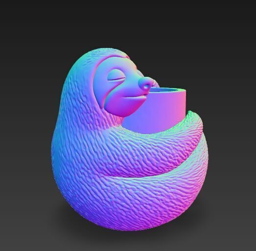 Sloth Pot Holder  Cute 3D Printable Sloth Planter Model 3D print model_3